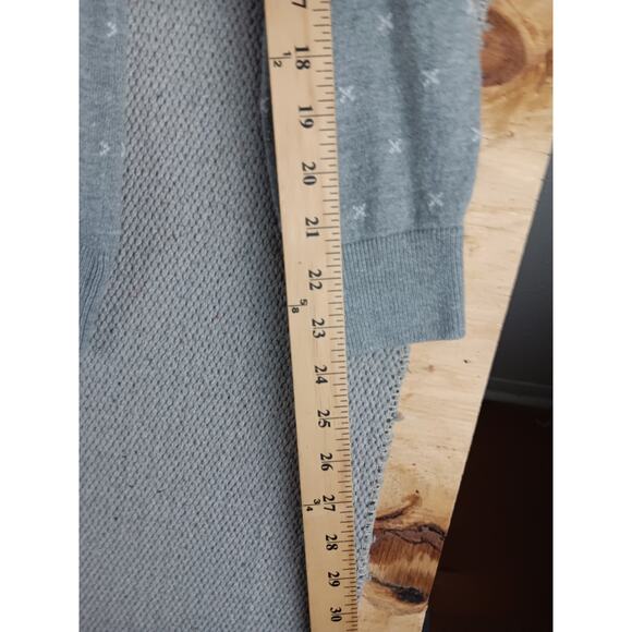 On the Bias Southwest Holiday Sweater Mens Medium Gray Deer Ribbed Long Sleeve - Picture 13 of 14